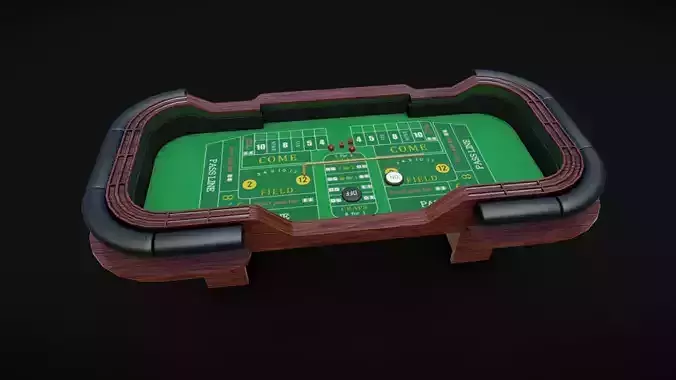 Craps Table Low-poly 3D model