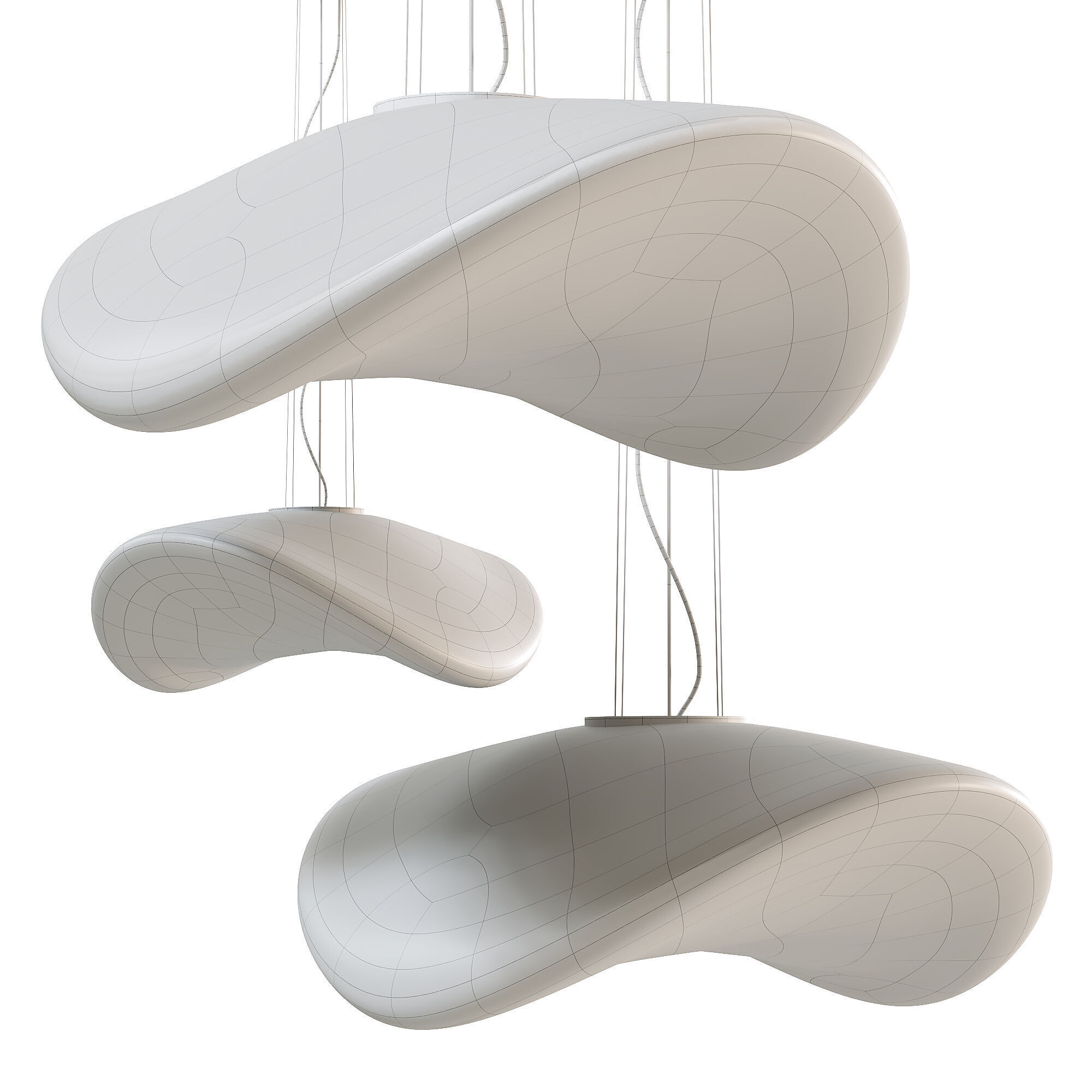  PENDANT LAMP SP BALANCE GRANDE BIANCO 3D model_2