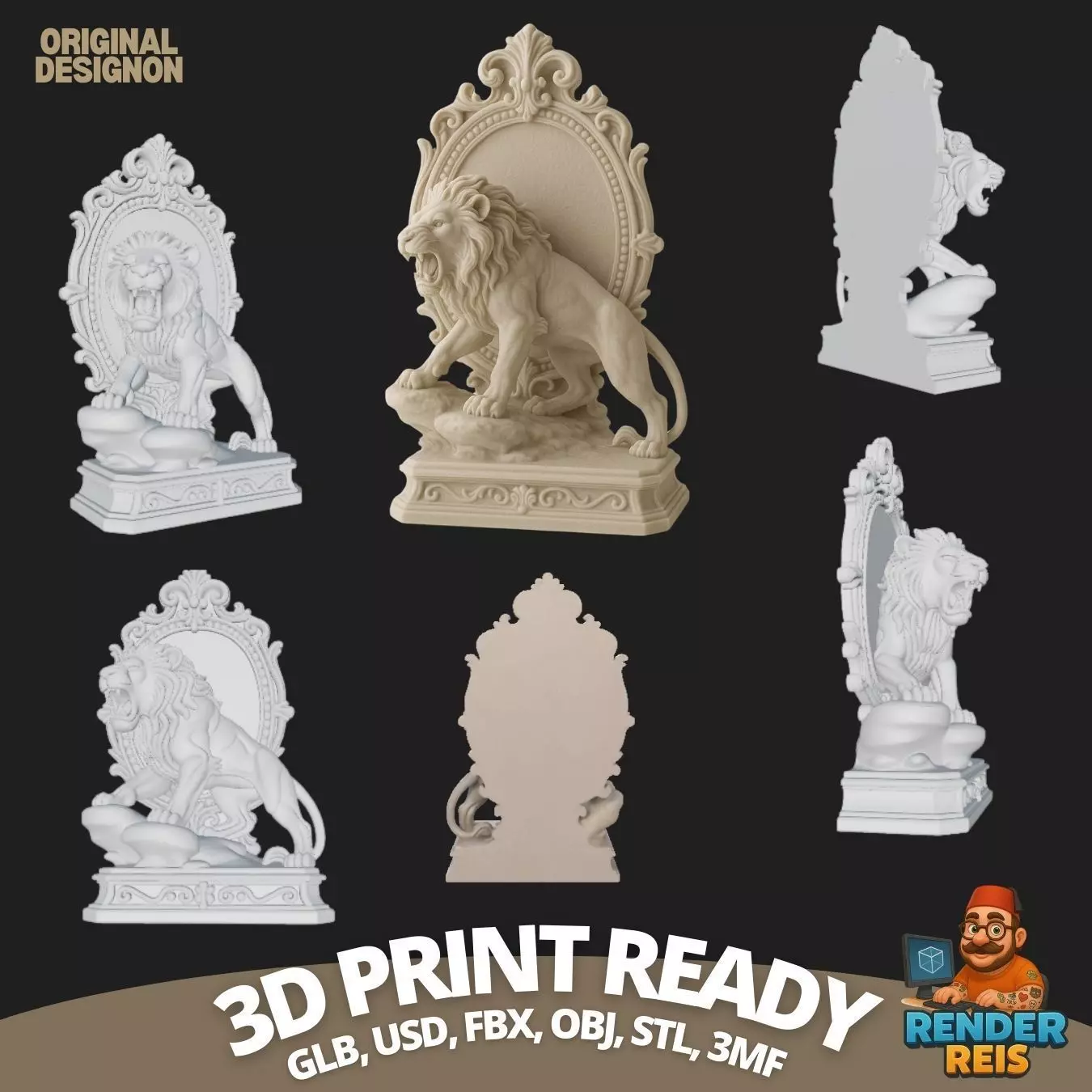 Wild Power in an Artistic Frame 3D print model_0