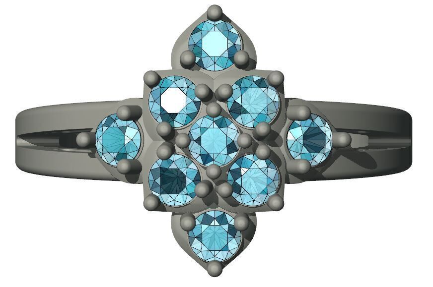 FLOWER LADIES RING Free 3D print model_4