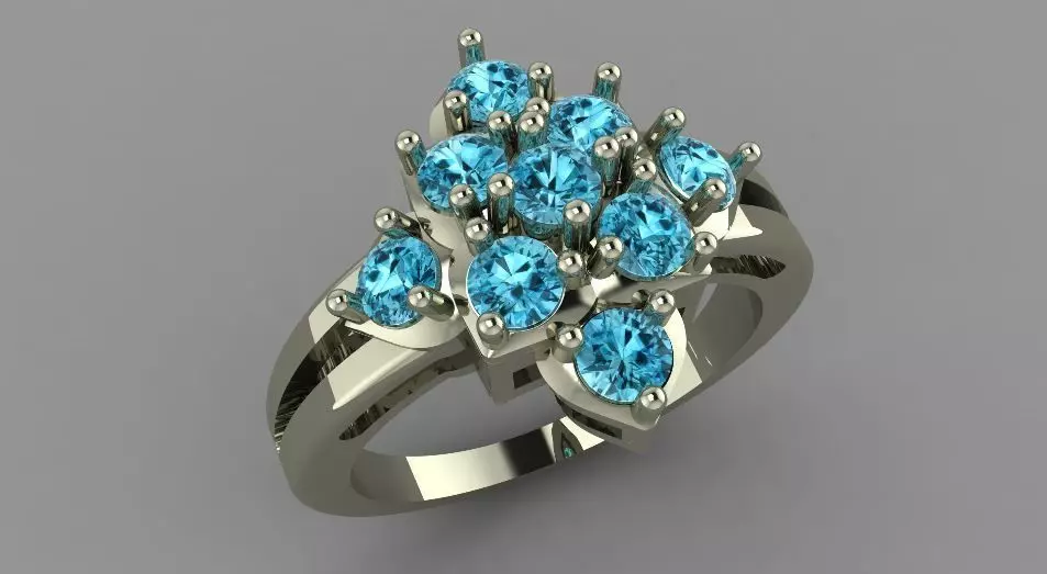 FLOWER LADIES RING Free 3D print model_0