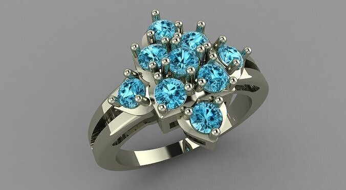 FLOWER LADIES RING  Free 3D print model