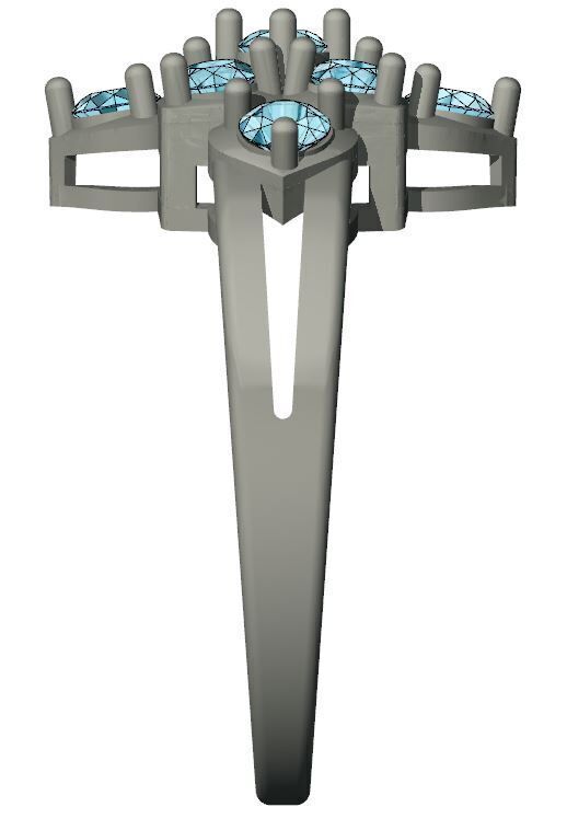 FLOWER LADIES RING Free 3D print model_5