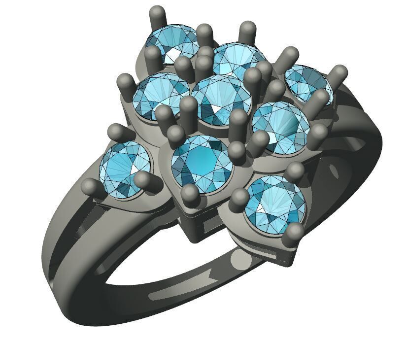 FLOWER LADIES RING Free 3D print model_6