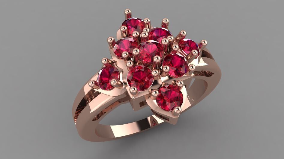 FLOWER LADIES RING Free 3D print model_1