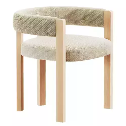 Gray Padded Accent Chair