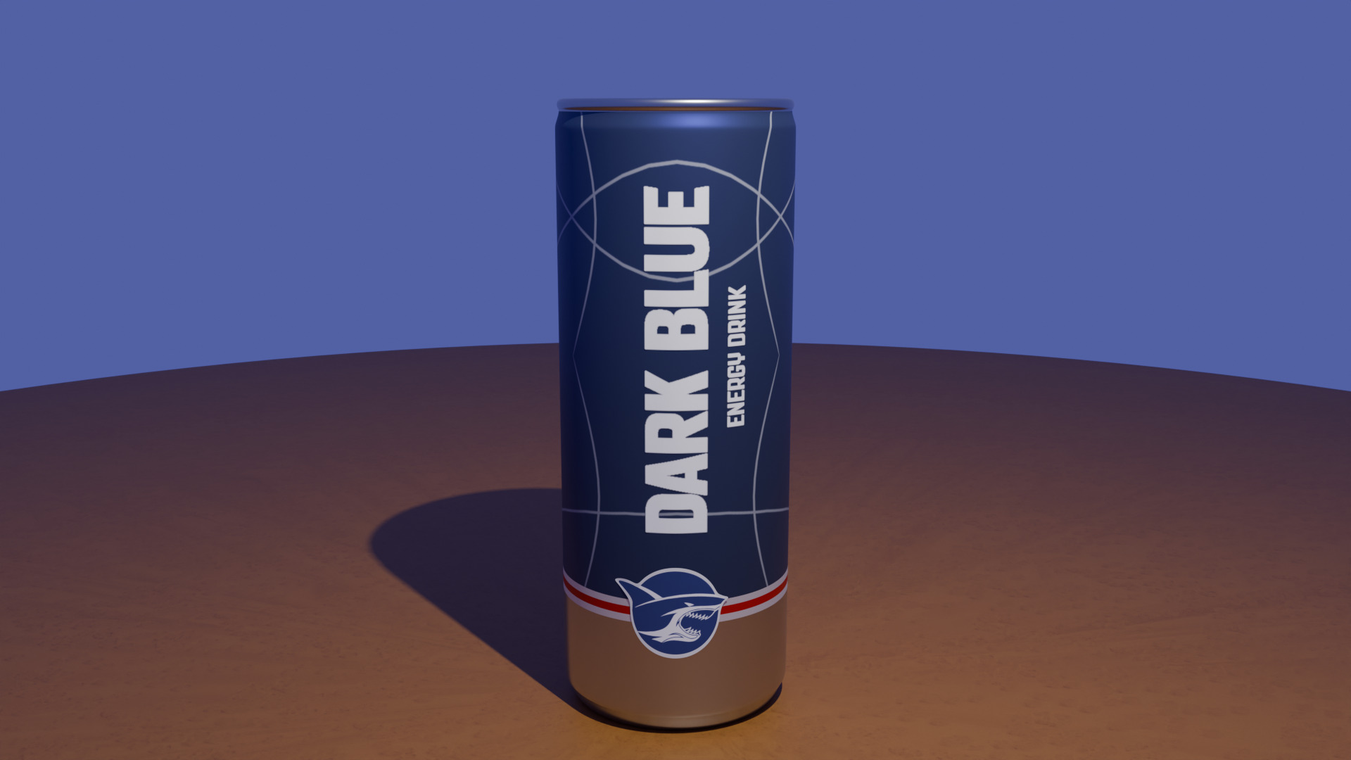 DARK BLUE Energy Drink Metal Bottle 3D Model 3D model_1