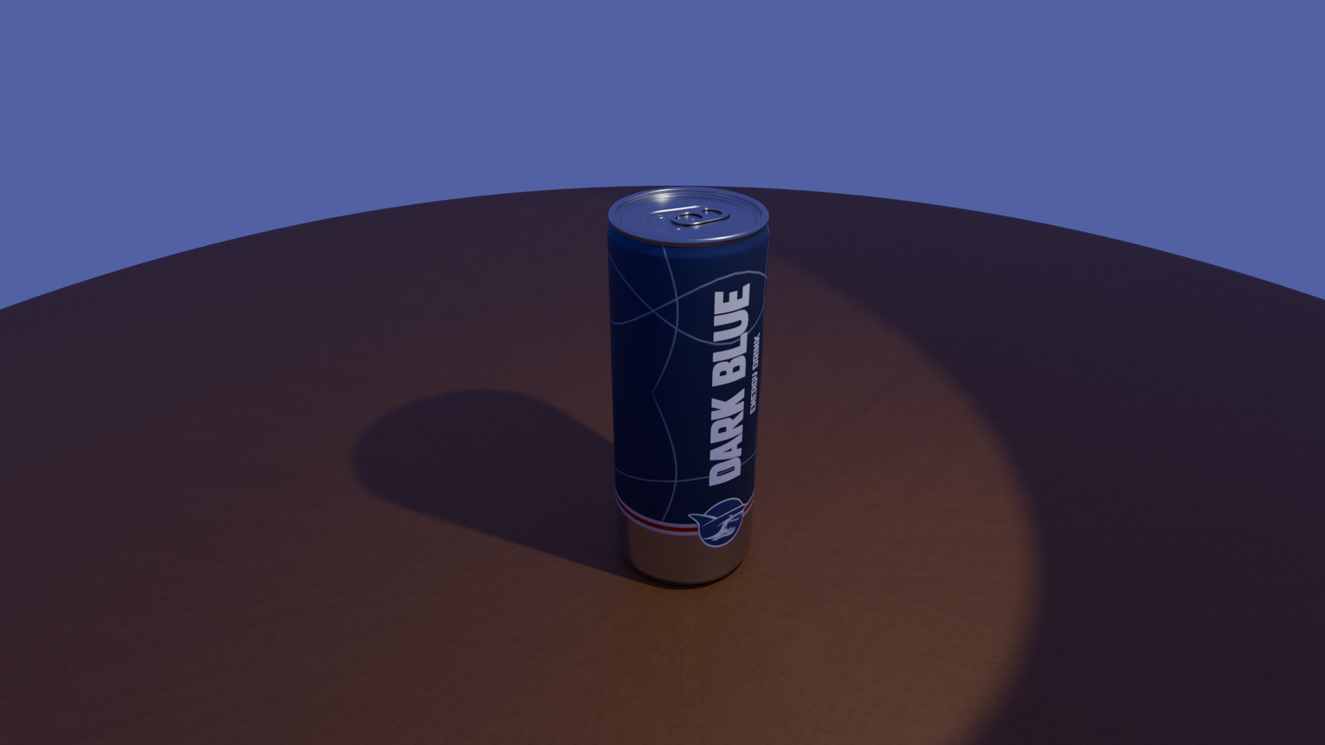 DARK BLUE Energy Drink Metal Bottle 3D Model 3D model_3