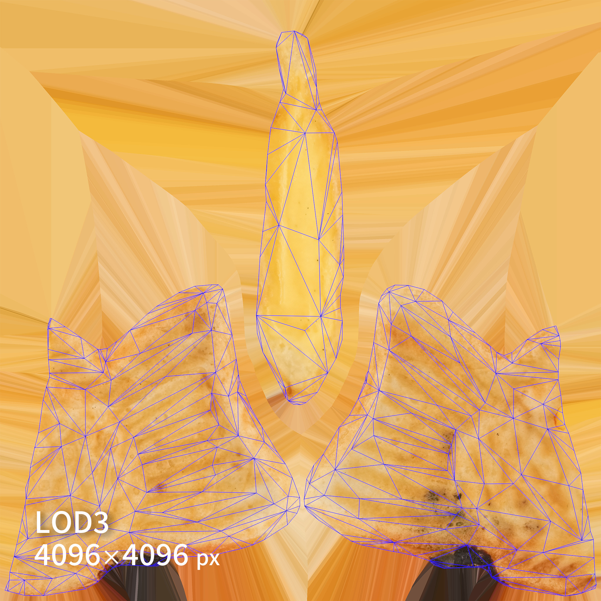 Cut Taiyaki ver4 3D model Low-poly 3D model_16