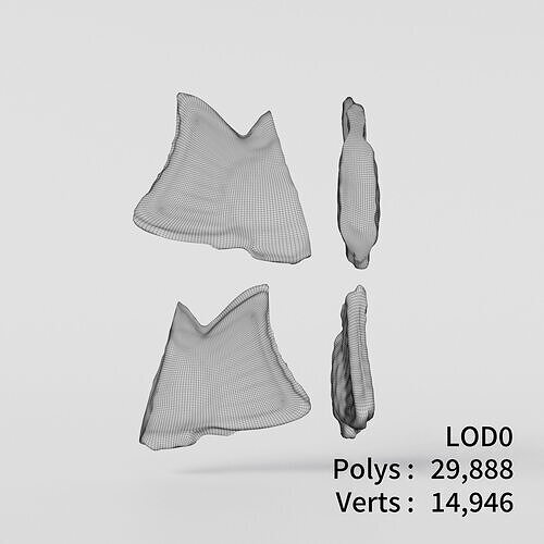 Cut Taiyaki ver4 3D model Low-poly 3D model 7