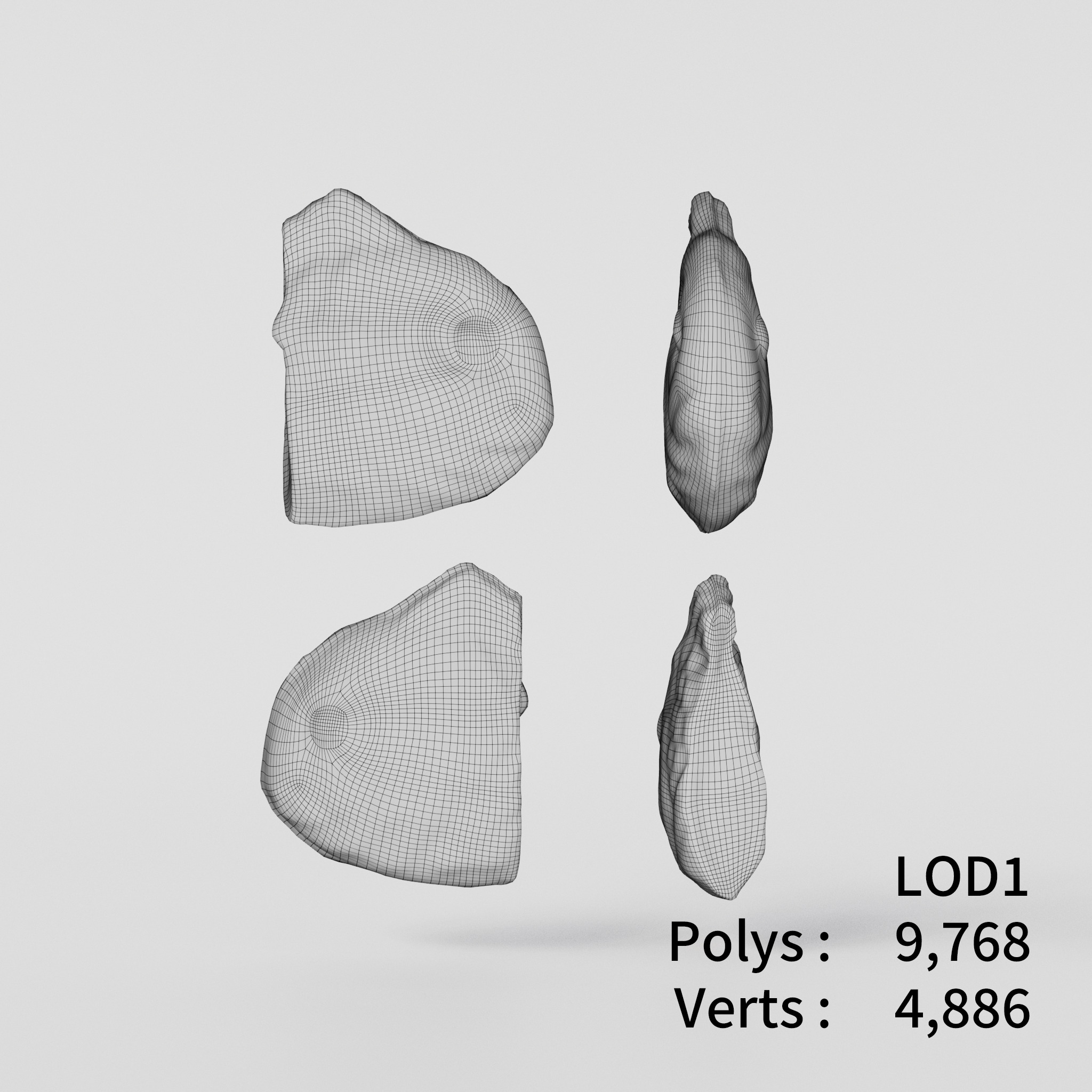 Cut Taiyaki ver4 3D model Low-poly 3D model_7
