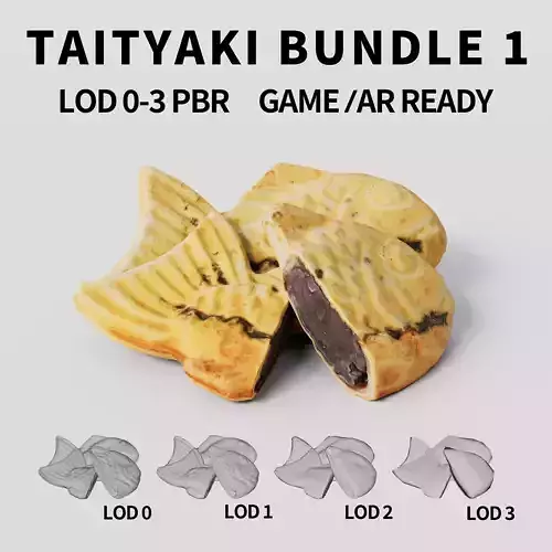 Taiyaki 3D model Bundle Pack 1