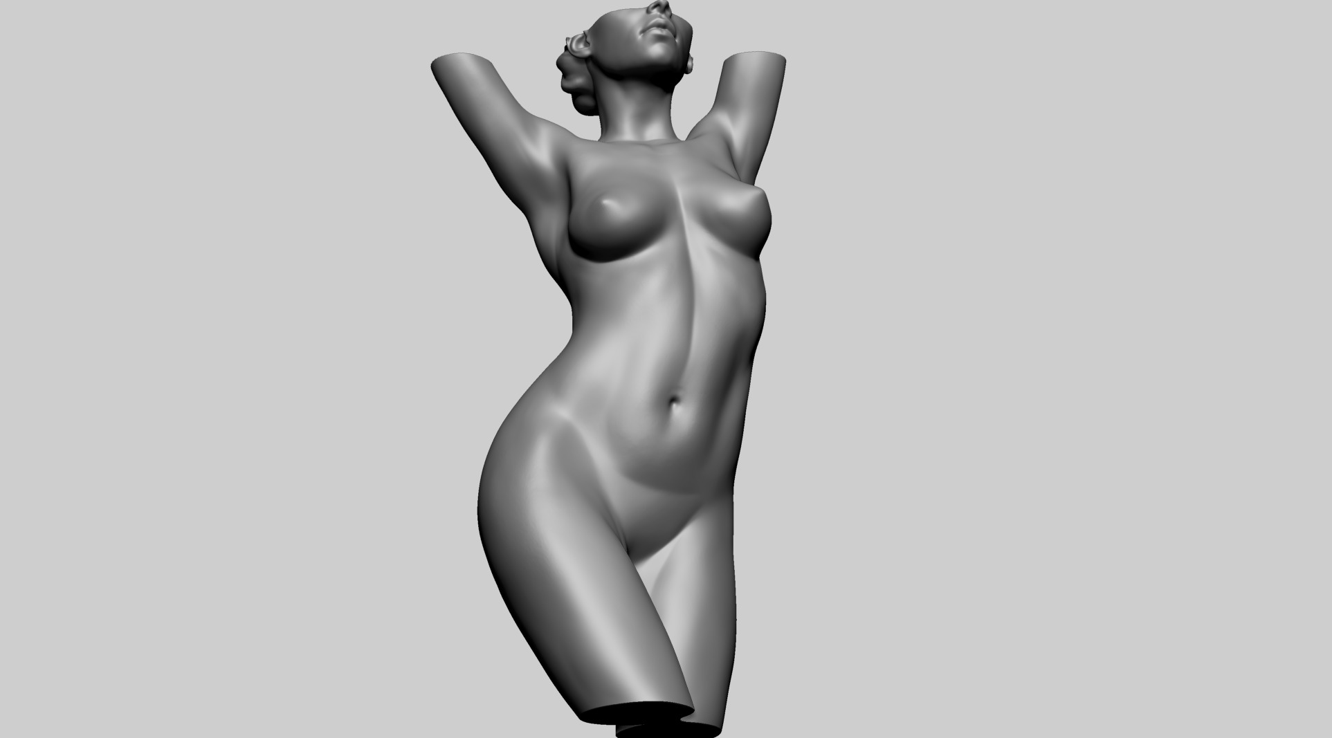 Female Torso C 3D model_9