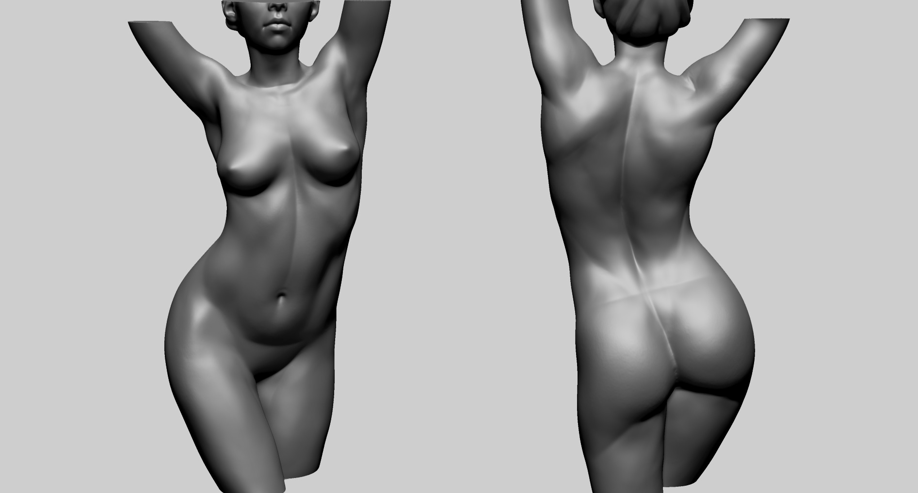 Female Torso C 3D model_1