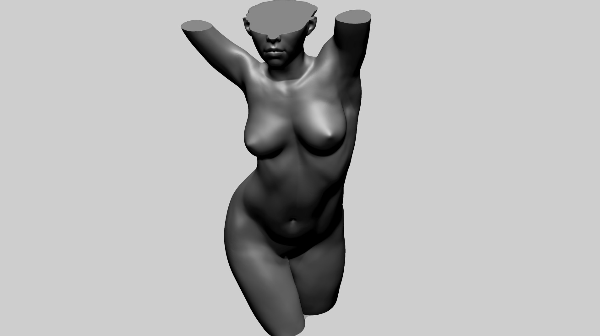 Female Torso C 3D model_11