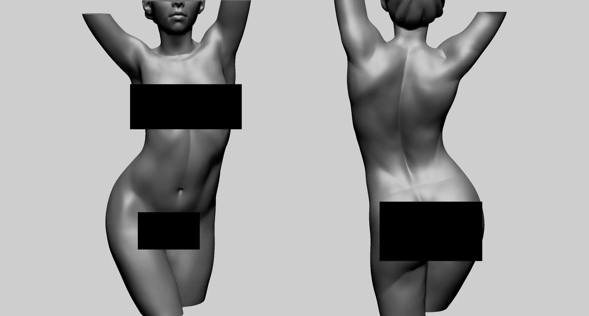 Female Torso C 3D model_0