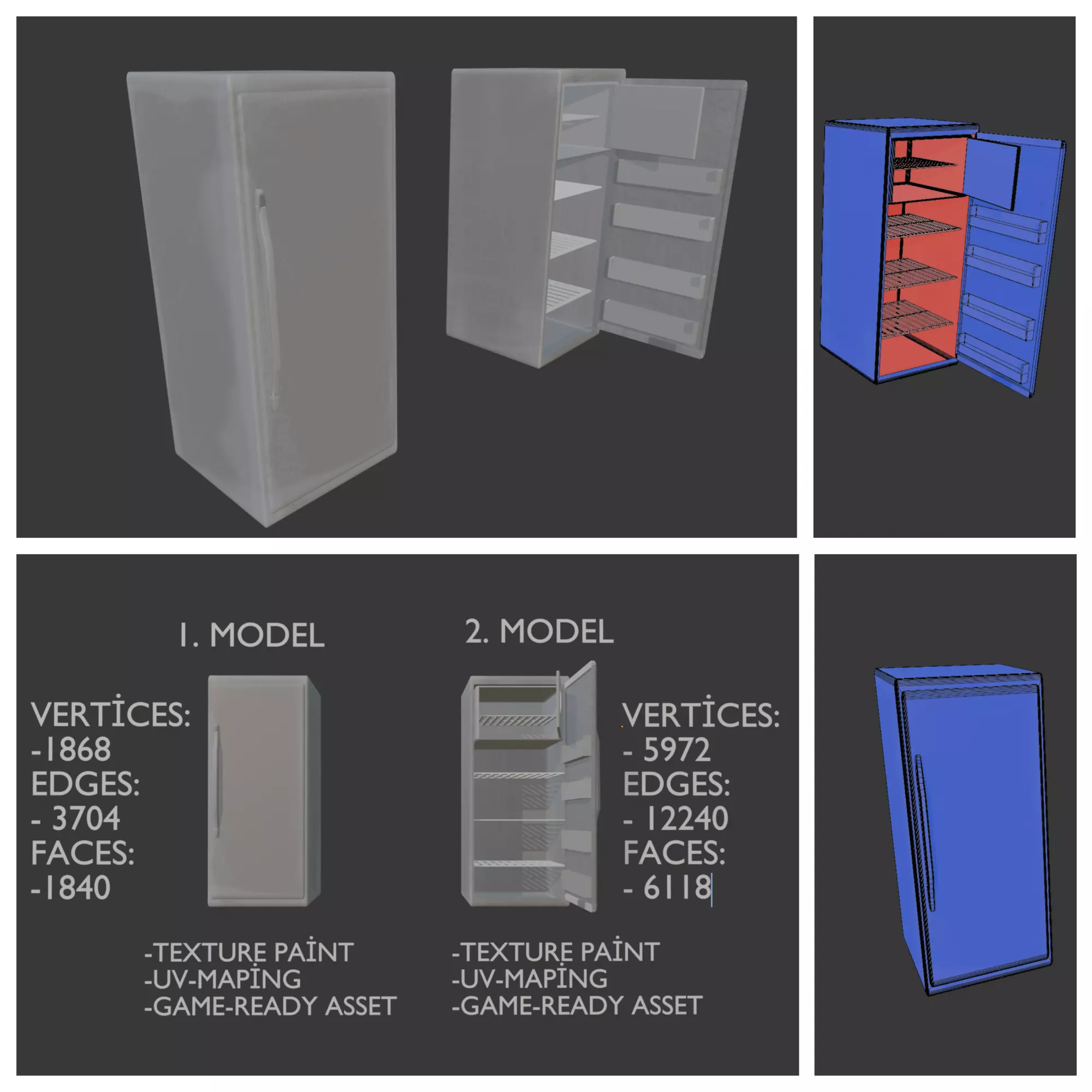 freezer Free low-poly 3D model_0