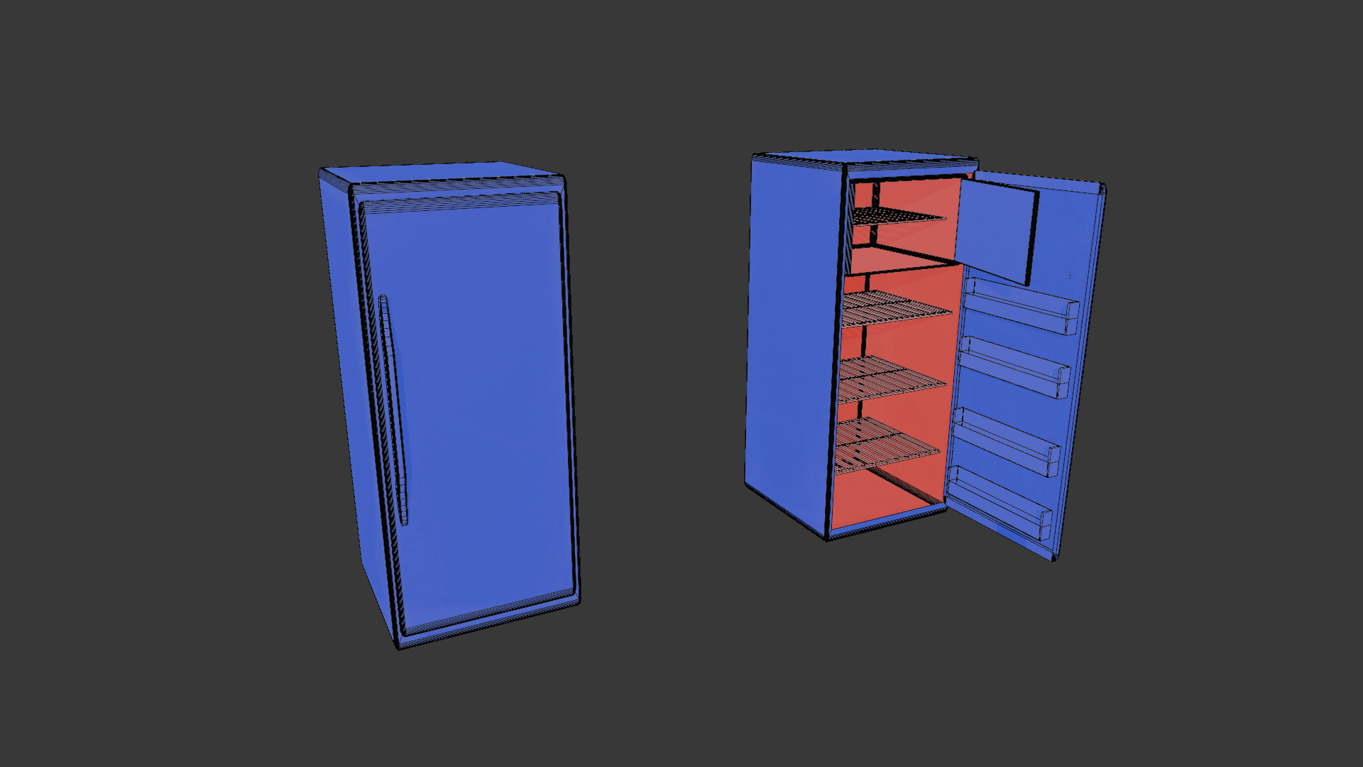 freezer Free low-poly 3D model_5