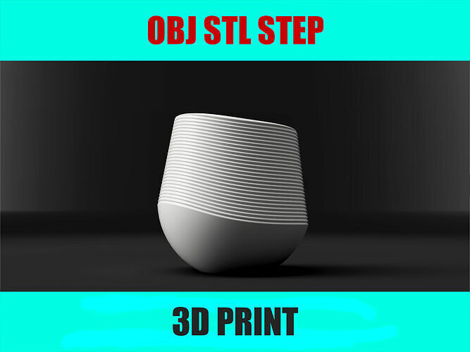 Coconut Shell Pot 3D Model Tropical Planter STL File 3D print model