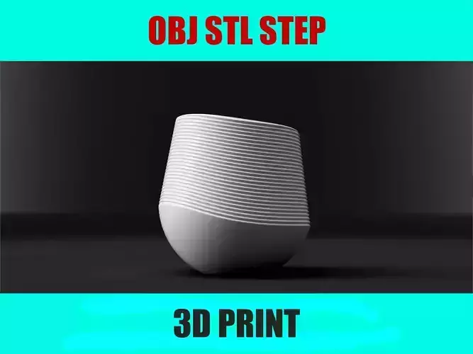 Coconut Shell Pot 3D Model Tropical Planter STL File 3D print model