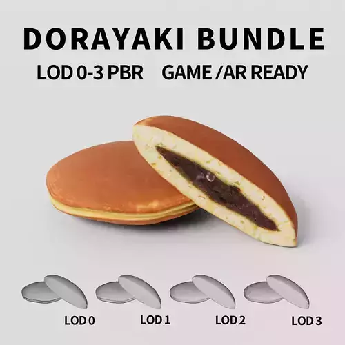 Dorayaki 3D model Bundle Pack
