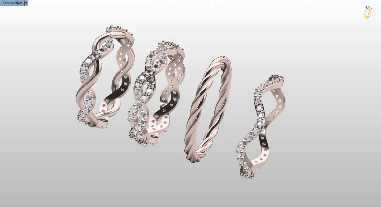 4 minimal band pack 3D print model_2