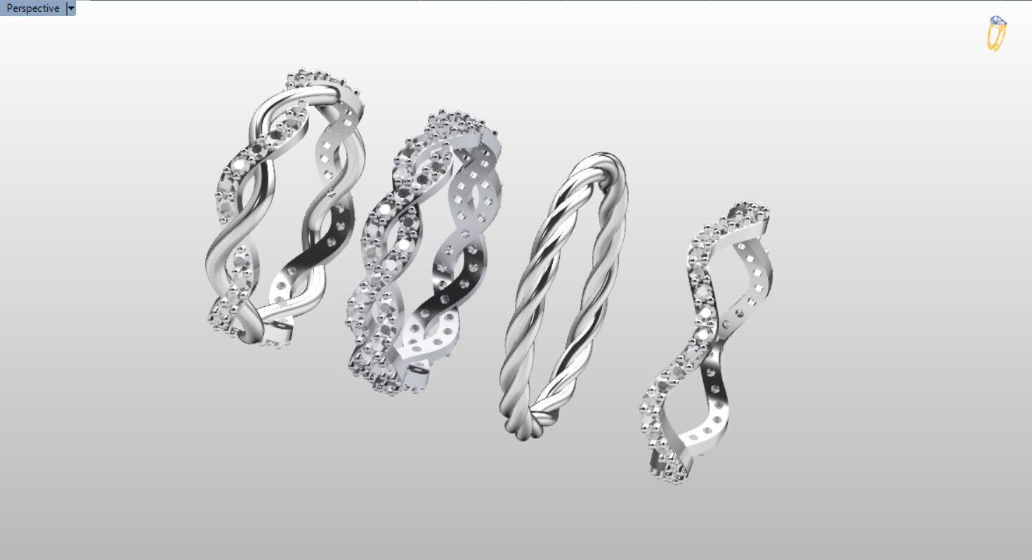 4 minimal band pack 3D print model_1