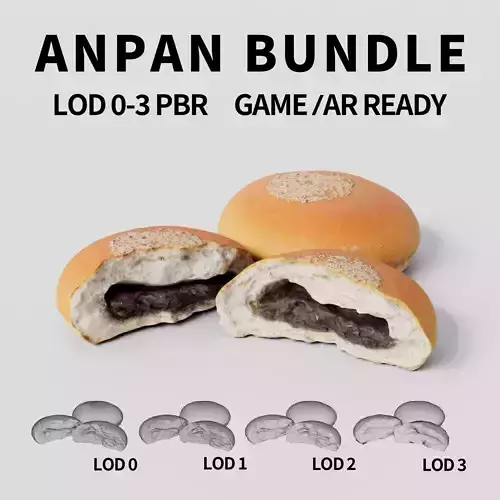 Anpan 3D model Bundle Pack