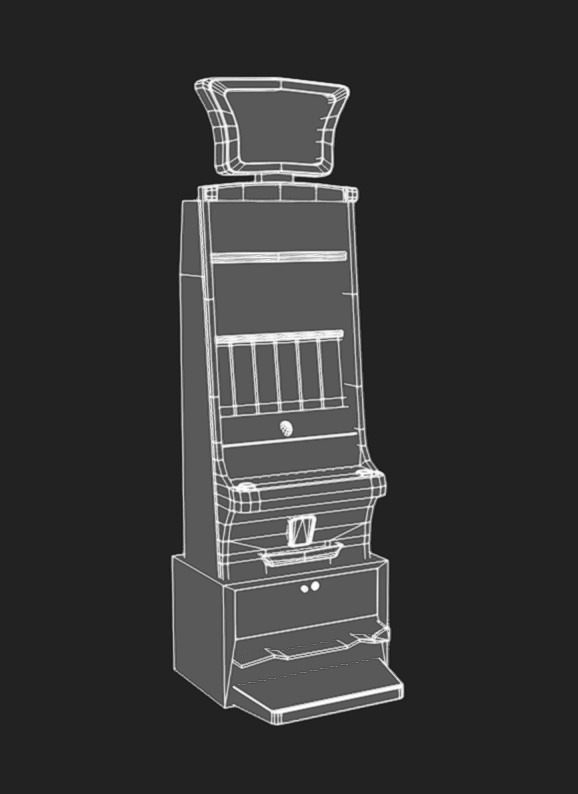 Slot Machine 02 Low-poly 3D model_7