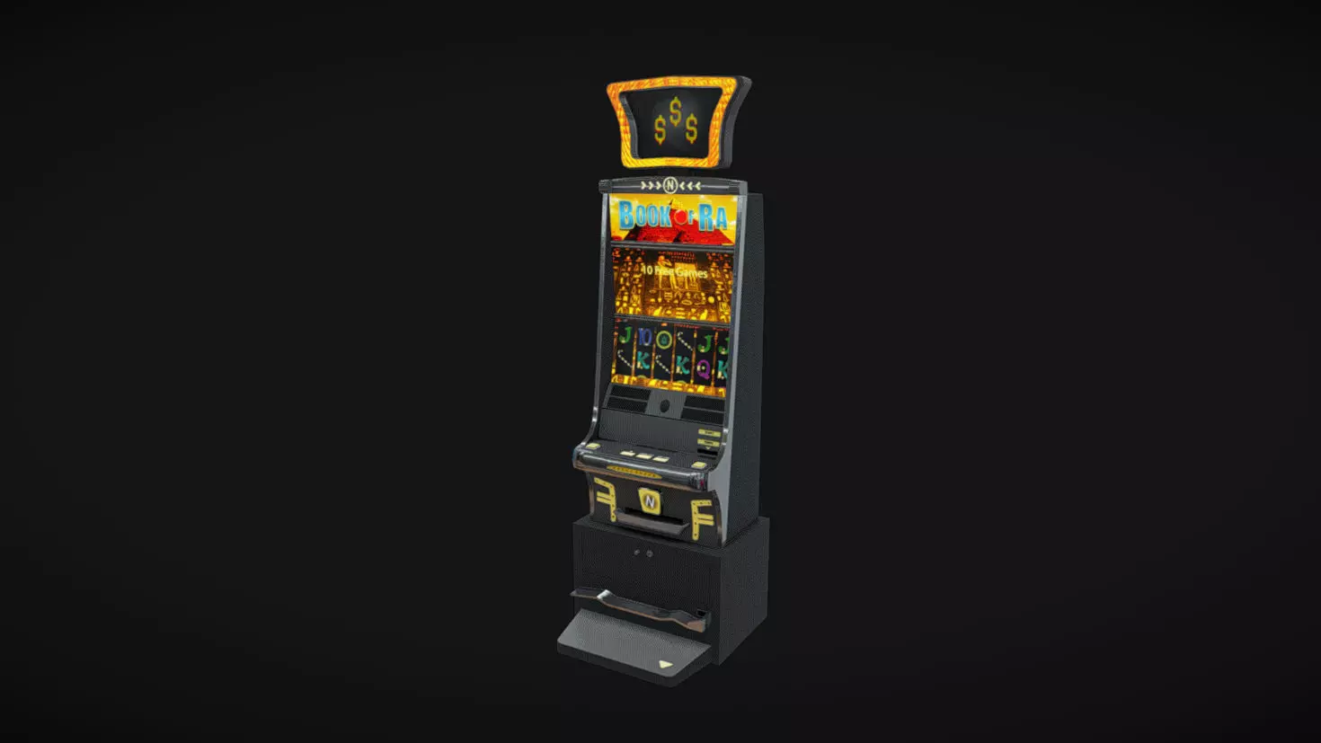 Slot Machine 02 Low-poly 3D model_0