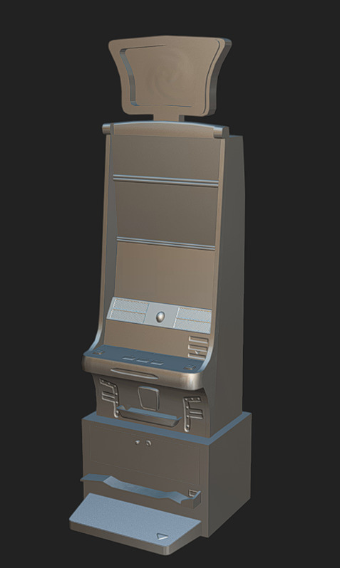 Slot Machine 02 Low-poly 3D model_6