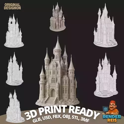 From the Bavarian Alps to Your Home Neuschwanstein Castle  3D print model