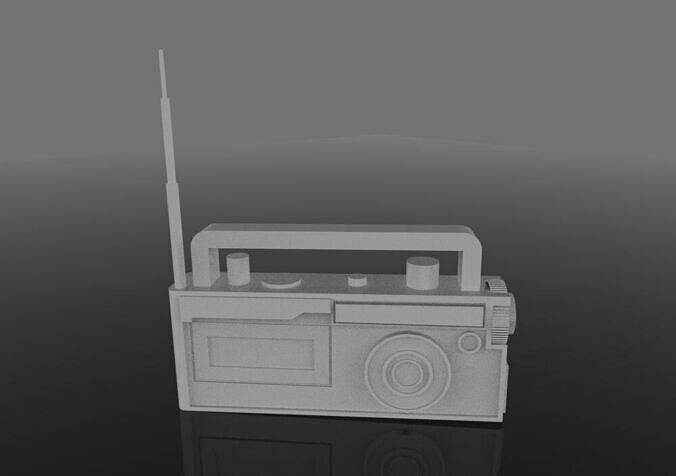 Vintages Radio 3D print model