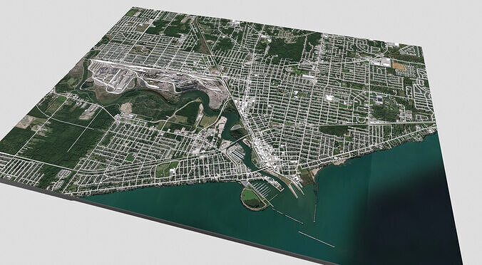 Cityscape Lorain County Ohio United States 3D model 6
