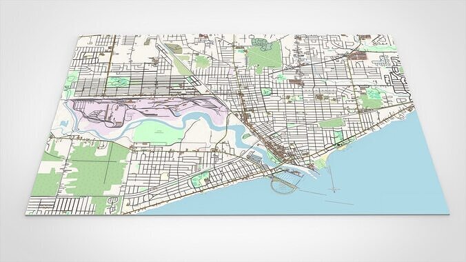 Cityscape Lorain County Ohio United States 3D model 7