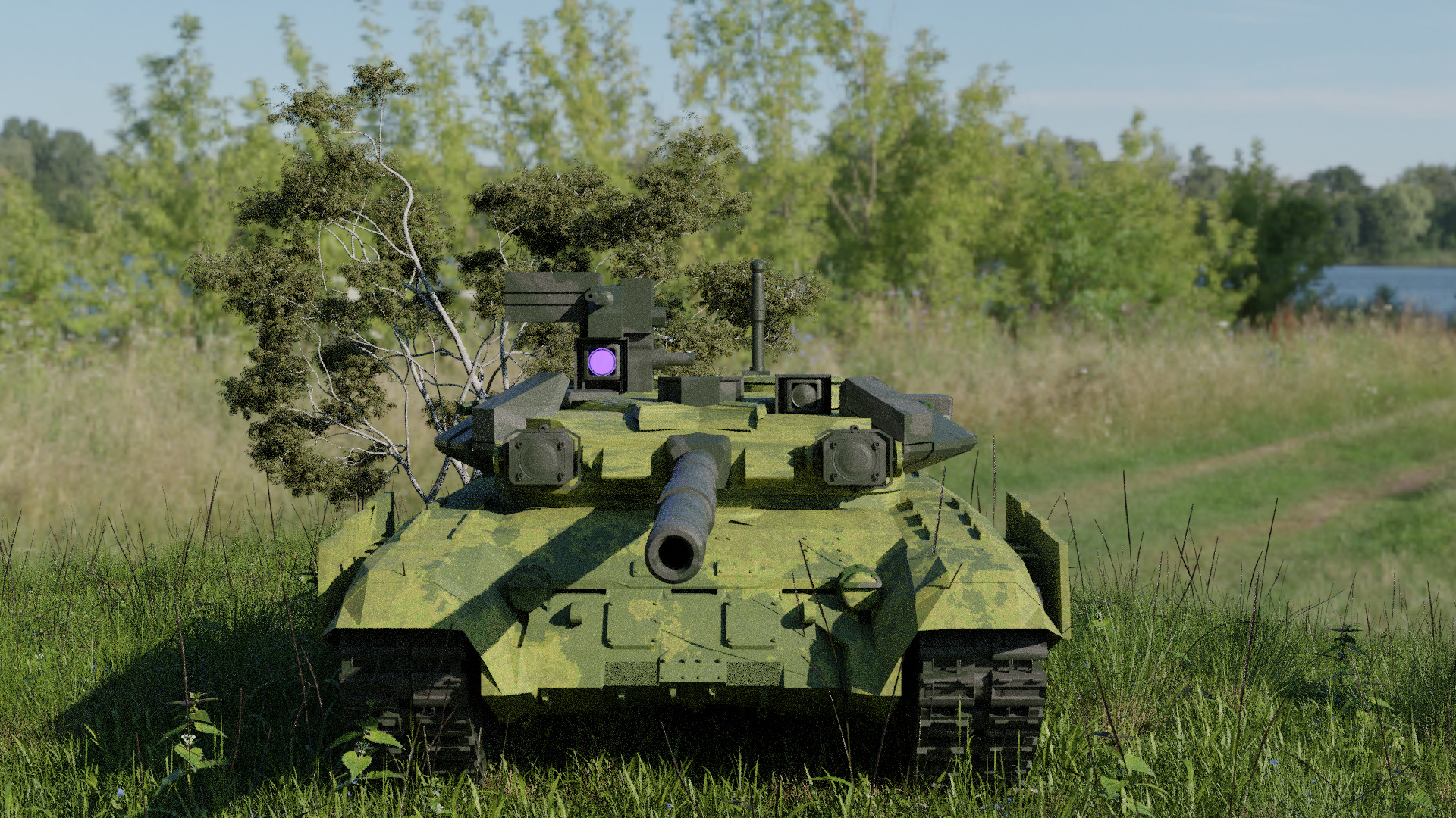 T90 M Low-poly 3D model_11