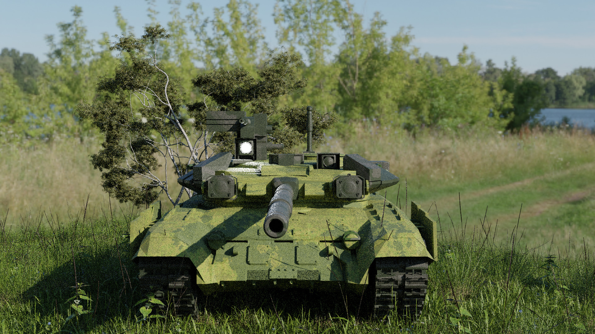 T90 M Low-poly 3D model_10