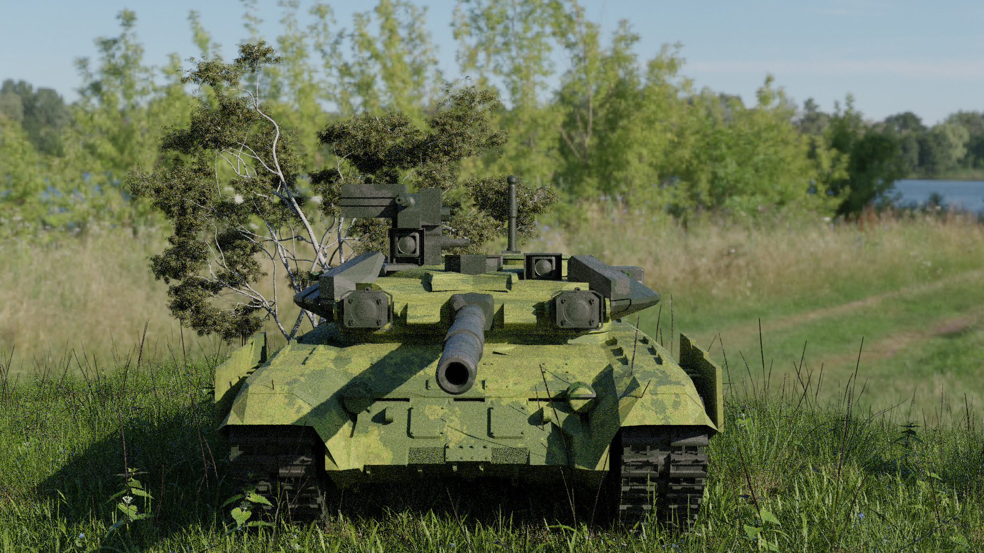 T90 M Low-poly 3D model_9