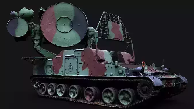 military radar vehicle tank PBR photogrammetry