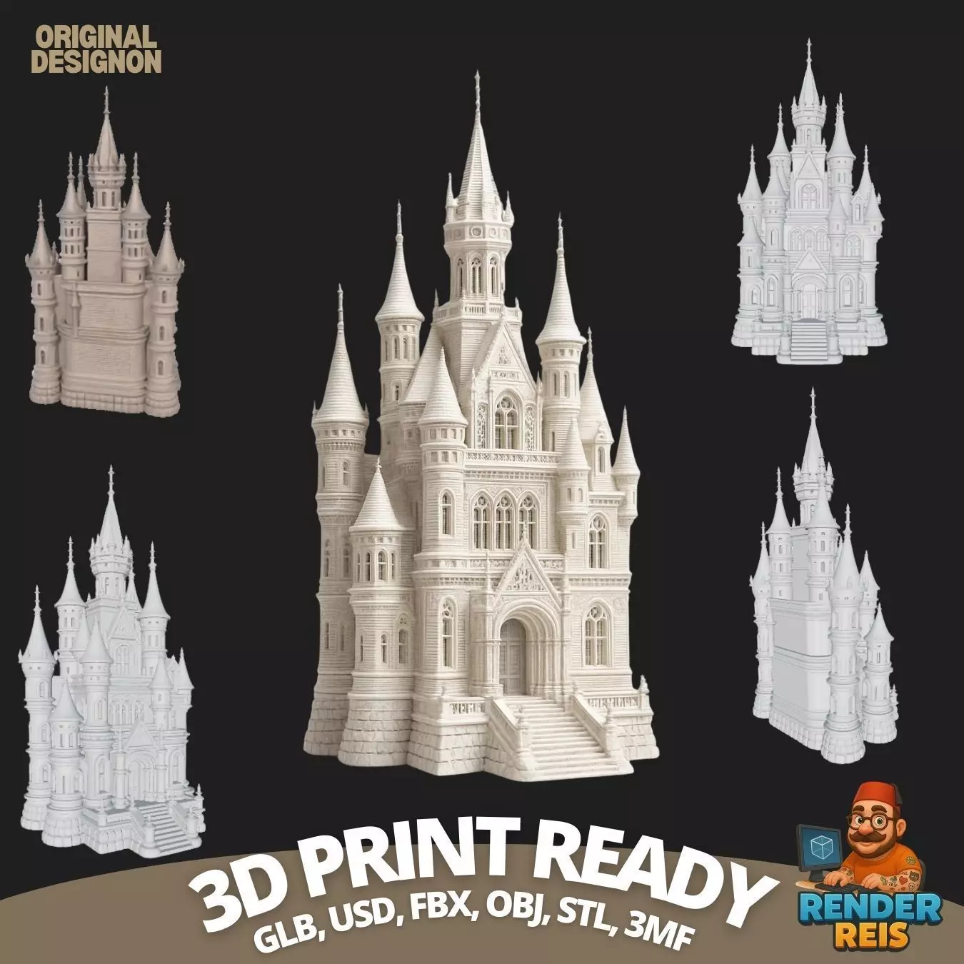 The Magic of Gothic Architecture at Home Detailed Gothic Castle  3D print model_0