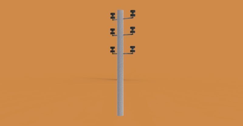 Power Pole 3D print model_2
