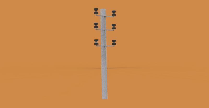 Power Pole 3D print model_3
