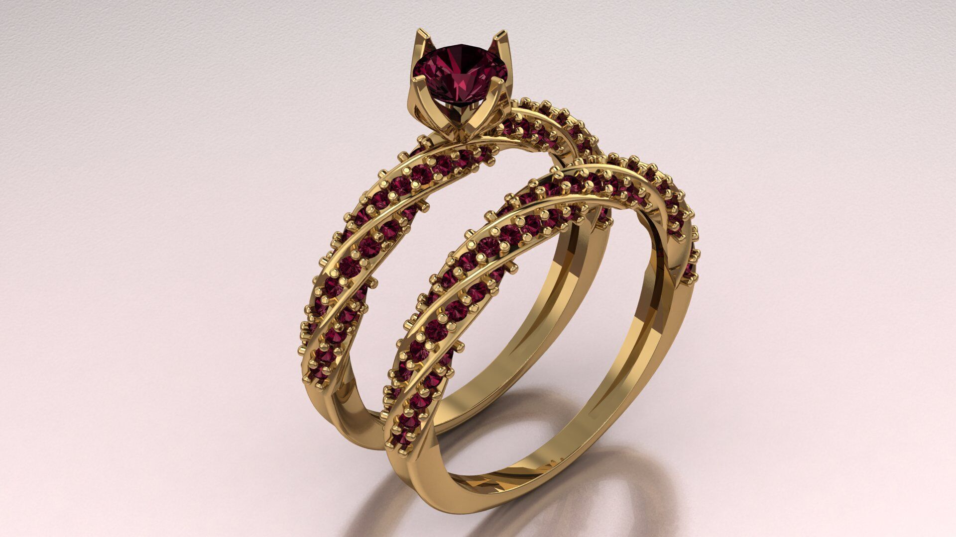 Spiral Solitaire Ring 3D print model_11