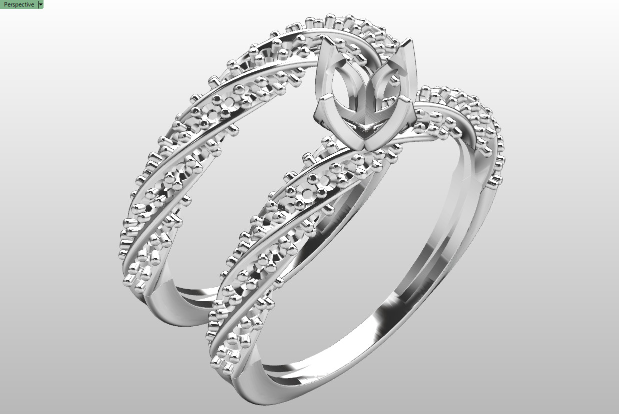 Spiral Solitaire Ring 3D print model_8