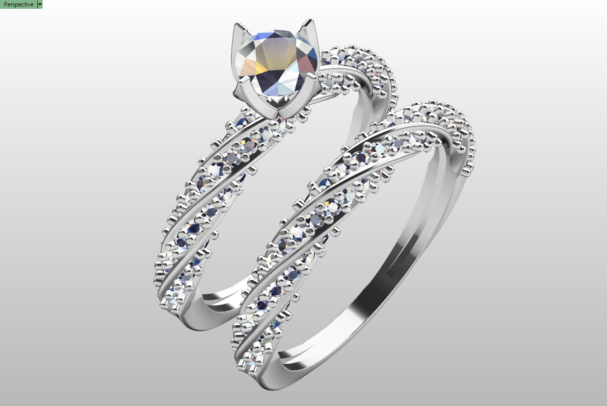 Spiral Solitaire Ring 3D print model_23