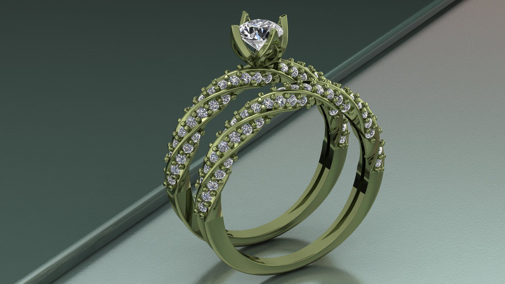 Spiral Solitaire Ring 3D print model_17