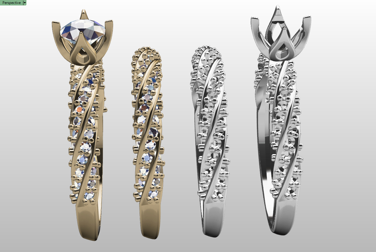 Spiral Solitaire Ring 3D print model_10