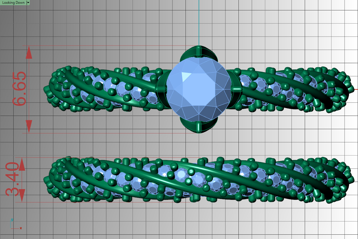 Spiral Solitaire Ring 3D print model_19