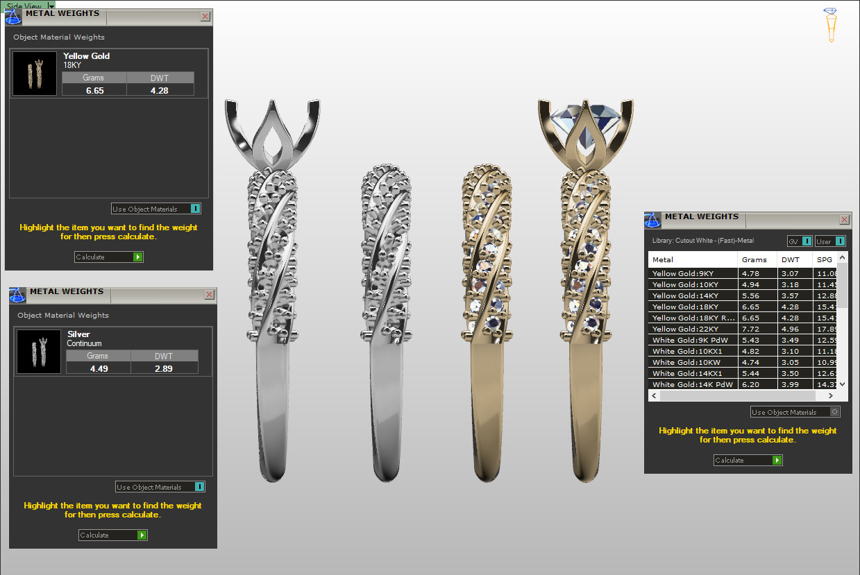 Spiral Solitaire Ring 3D print model_1