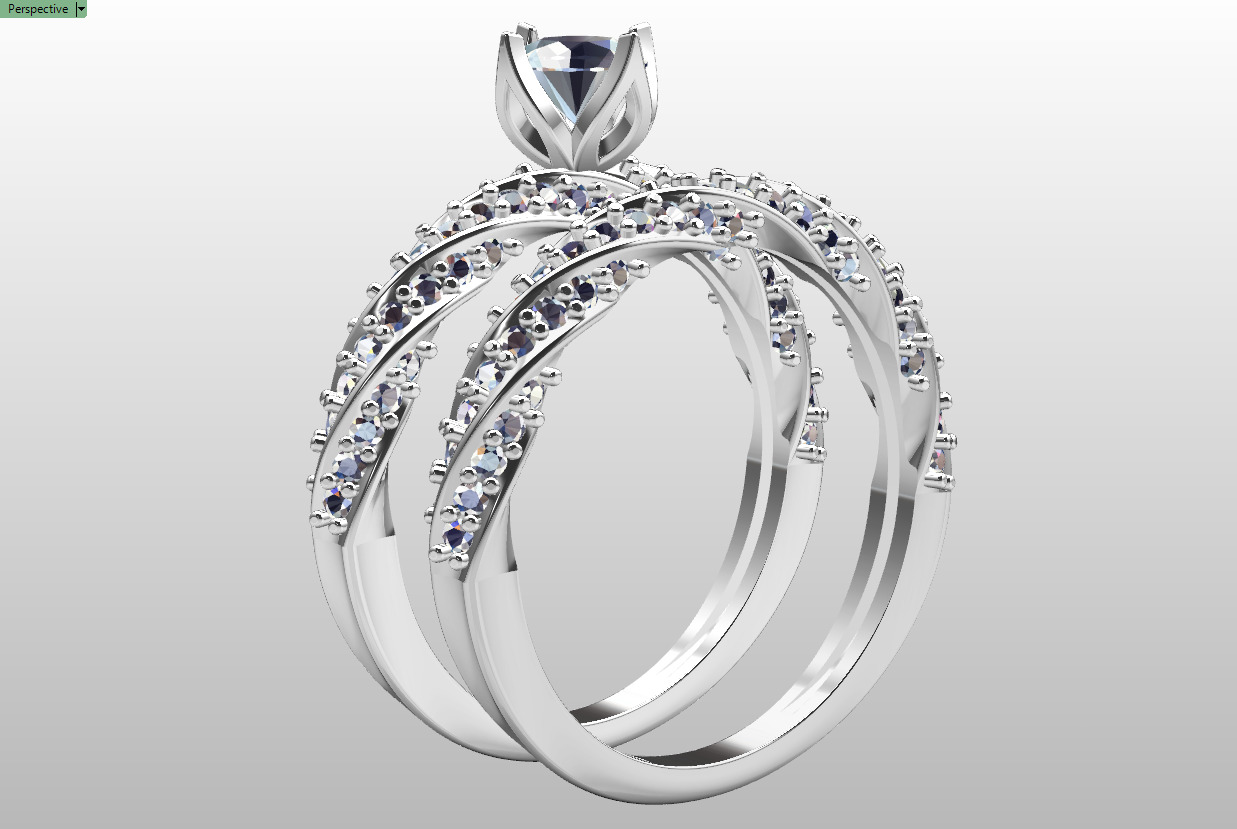 Spiral Solitaire Ring 3D print model_24